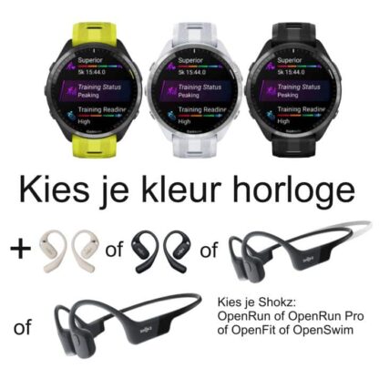 GARMIN Forerunner® 965 + Shokz OpenRun of OpenRun Pro of OpenFit of OpenSwim tegen meerprijs