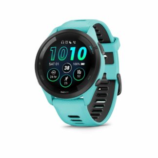 GARMIN Forerunner® 265, Aqua met zwarte rand en Aqua/zwarte sil band