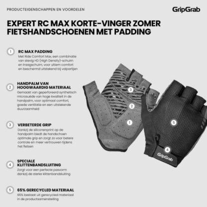 Gripgrab Gloves Expert RC Max met padding Black - Afbeelding 2