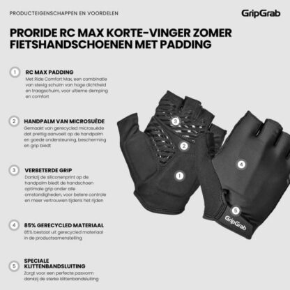 Gripgrab Gloves ProRide RC Max met padding Black - Afbeelding 3