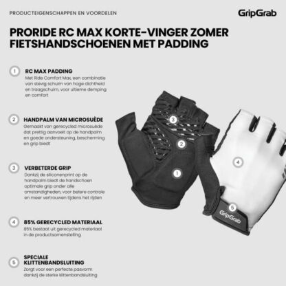 Gripgrab Gloves ProRide RC Max met padding White - Afbeelding 3